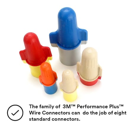 3M Performance Plus Wire Connector B/G+POUCH, 50 per Pouch 7100127167